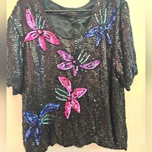 Vintage, stage, singer, retro, sequence, pink, black, wedding